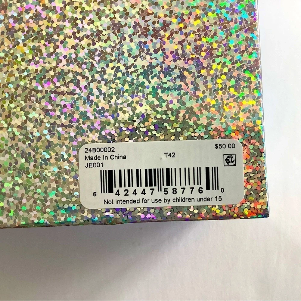 12 Piece Holographic Jewelry Gift Box Set Necklaces Bracelets Ring Nail Art